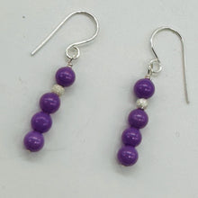 Load image into Gallery viewer, Phosphosiderite Dangle Sterling Silver Earrings | 1 1/24" long | Lavender |