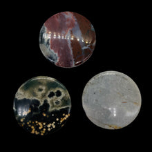 Load image into Gallery viewer, Green White Gray Pink Ocean Jasper Pendant Beads| 36mm | 3 beads |
