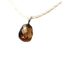 Load image into Gallery viewer, 0.53cts Champagne Diamond Brio & 18K White Pendant 9817F