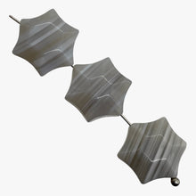 Load image into Gallery viewer, Twinkle 3 Carved Grey Agate 6-Point Star Beads 9245GA