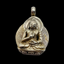 Load image into Gallery viewer, Sitting Sterling Silver Buddha Pendant | 1 1/4" Long | Silver | 1 Charm |