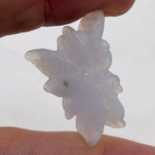 Load image into Gallery viewer, Chalcedony 19ct Hand Carved Flower Bead | 30x28x5mm | Blue | 1 Pendant Bead |