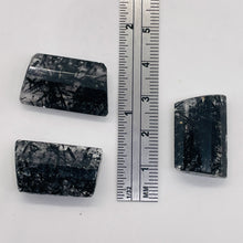 Load image into Gallery viewer, Tourmalinated Quartz Trapezoid Bead - Double Drilled| 24x14x8mm| Clear, Black| 1