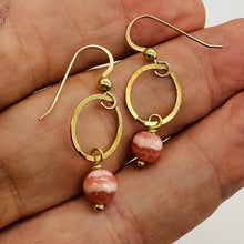 Load image into Gallery viewer, Natural AAA Rhodocrosite and 14Kgf Earrings 308672