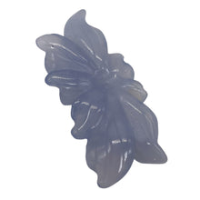Load image into Gallery viewer, Chalcedony 18ct Hand Carved Flower Pendant Bead | 39x18x4mm | Blue | 1 Bead |