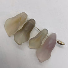 Load image into Gallery viewer, Chalcedony Carved Lily Flower Beads | 33x15x10 to 27x13x8mm| Light Lavender | 4|