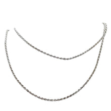 Load image into Gallery viewer, 2mm Rope Solid Sterling Silver Italian Made Necklace | 36 Inch | 9.5 Grams |