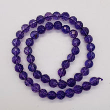 Load image into Gallery viewer, Royal Natural Faceted 8mm Amethyst Round Bead Strand 110453A