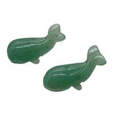 Load image into Gallery viewer, Splash 2 Adorable Green Aventurine Whale Animal Beads | 20x13x11mm | Green