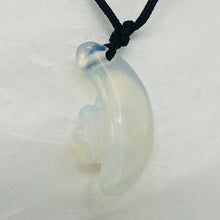 Load image into Gallery viewer, Blue White Opalized Glass Star and Moon Pendant Necklace Celestial