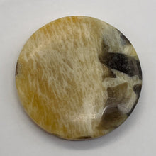 Load image into Gallery viewer, Big Cat Natural Untreated Feldspar 35mm Coin Pendant Bead | 35x5.5mm | 1 Bead |