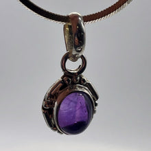 Load image into Gallery viewer, Amethyst Sterling Silver Drop Pendant | 3/4" Long | Purple | 1 Pendant |
