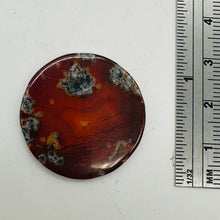 Load image into Gallery viewer, Limbcast Moss Agate Disc Pendant Bead | 33x2mm | Orange, White | 1 Bead |