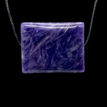 Load image into Gallery viewer, 32cts of Rare Rectangular Pillow Charoite Bead | 1 Beads | 23x18x8mm | 10872D