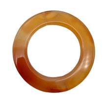 Load image into Gallery viewer, Carnelian Agate Picture Frame Bead | 37x3.5mm | Orange | 23mm opening |