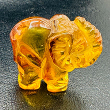Load image into Gallery viewer, Amber Elephant Carved Figurine } 11.9ct | 1 Elephant | | 22x22x10mm | Amber