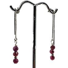 Load image into Gallery viewer, Glam Natural Sapphire & Silver Earrings 306618D