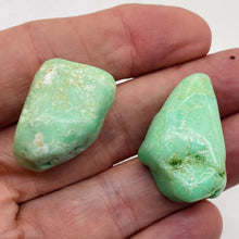 Load image into Gallery viewer, Designer Natural Chrysoprase Beads | 31g | 33x22x15 to 28x20x19mm | 2 Beads |
