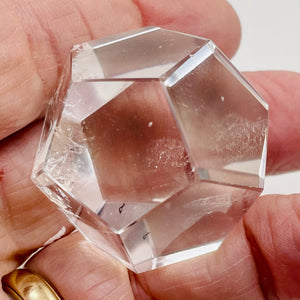 Rock Crystal 61g Dodecahedron Specimen | 32mm | Clear | 1 Figurine |