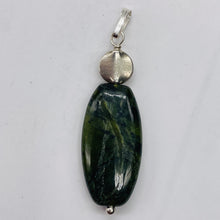 Load image into Gallery viewer, British Columbia Jade Sterling Silver Pendant | Green | 1 3/4" Long | 1 Pendant|