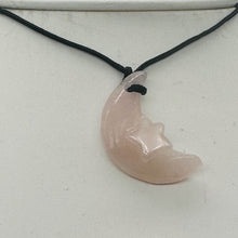 Load image into Gallery viewer, Rose Quartz Star and Moon Pendant Necklace | 3/4" Long | Pink | 1 Necklace |