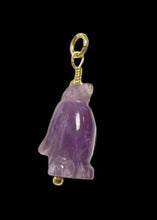 Load image into Gallery viewer, Darling! Amethyst Penguin Vermeil Pendant 509273AMG