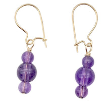 Load image into Gallery viewer, Royal Natural Amethyst 14Kgf Earrings 309390