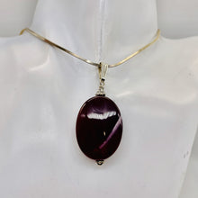 Load image into Gallery viewer, Mookaite Deep Sunset Sterling Silver Oval Pendant | 1 1/2" Long | Maroon White |