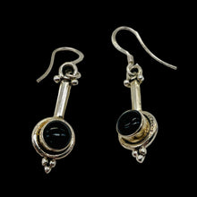 Load image into Gallery viewer, Stellar! Black Onyx Sterling Silver Drop/Dangle Earrings | 1 1/2" Long |
