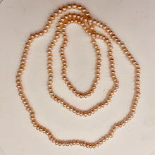 Load image into Gallery viewer, Fresh Water Pearl Knotted on Silk Round | 36" Long | Pink | 1 Necklace