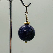 Load image into Gallery viewer, Charoite AAA Large Round 14K Gold Filled Pendant | Purple, White | 1 1/2" Long |