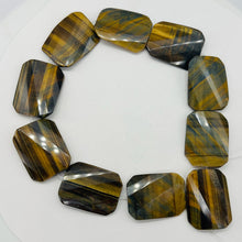 Load image into Gallery viewer, Tiger Eye Rectangle Wavy Bead Parcel | 3 1/4" Long | Bronze, Black | 2 Beads |