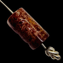 Load image into Gallery viewer, Wild Exotic Tiger Jasper Carved Tube Bead |18x10mm | 1 Bead |