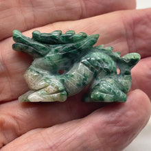 Load image into Gallery viewer, Hand-Carved Pacing Dragon | 45x24x14mm | Green | 1 Figurine