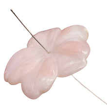 Load image into Gallery viewer, Pink Peruvian Opal Carved 22cts Flower Pendant Bead | 33x32x4mm | Pink | 1 Bead|