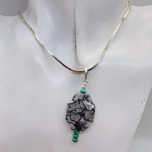 Load image into Gallery viewer, Picasso Jasper Sterling Silver Pendant | 1 1/2" Long | Gray/Black | 1 Pendant |