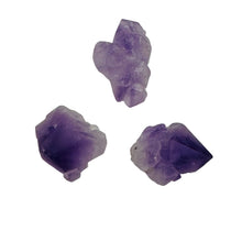 Load image into Gallery viewer, Amethyst Natural Crystals Parcel | 23x16x13 to 19x15x12mm | Purple | 3 Beads |