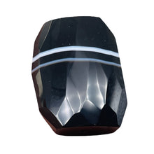 Load image into Gallery viewer, Onyx Flat Faceted Rectangular Pendant Bead | 50x48x14mm | Black White |
