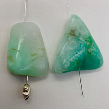 Load image into Gallery viewer, Designer Natural Chrysoprase Beads | 96cts | 33x30x9 to 30x20x8mm | 2 Beads |
