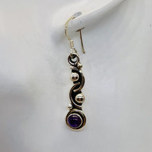Load image into Gallery viewer, Amethyst Sterling Silver Drop/Dangle Earrings | 1 1/2" Long | Purple | 1 Pair |