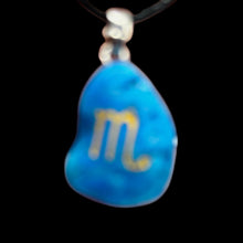Load image into Gallery viewer, Zodiac Scorpio Howlite Stone Oval Pendant | 1 1/2" Long | Blue | 1 Pendant }