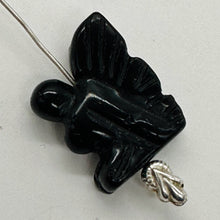 Load image into Gallery viewer, 2 Hematite Pixie Fairy Bead Figurine | 21x16x7mm | Charcoal Black