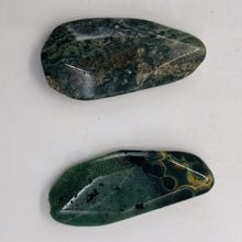 Load image into Gallery viewer, Ocean Jasper Old Stock Long Oval Beads| 45x22x6 to38x20x7mm|Green, Gray| 2 Beads
