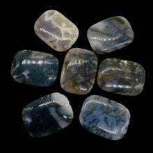 Load image into Gallery viewer, Moss Agate, Flat Rounded Rectangle Pendant Beads | 40x30x8mm| Black, White | 2 |