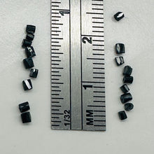 Load image into Gallery viewer, Natural Black Diamond 1.1cts Scissor Cut Cube Beads | 1x1mm to 2x1mm | 17 Beads|