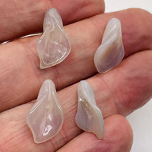 Load image into Gallery viewer, Chalcedony Calla Lily Flower Beads | 22x11x2.5mm - 27x11x2mm | White | 4 Beads |