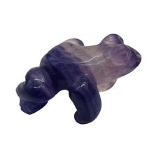 Load image into Gallery viewer, Frog Fluorite Glass Frog Figurine | 42x33x26mm | Purple , Clear