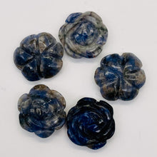 Load image into Gallery viewer, Bloomin' 2 Carved Flower Sodalite Rose Beads 9290SD
