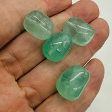 Load image into Gallery viewer, Natural Seafoam Green Fluorite Beads 4pc 19x14mm Blue Purple China