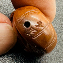 Load image into Gallery viewer, Mermaid on a Lotus Leaf Signed Netsuke Bead | 24x20x14mm | Brown